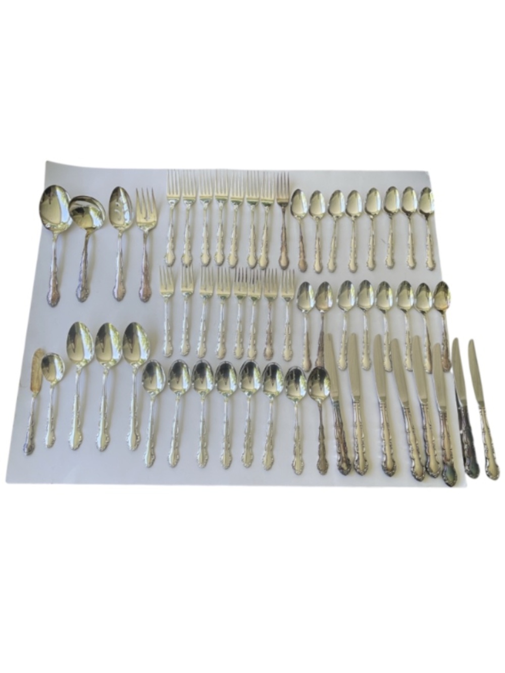 57 Pieces Oneida Community Flatware Set AFFECTION Silverplate Silverware Lot